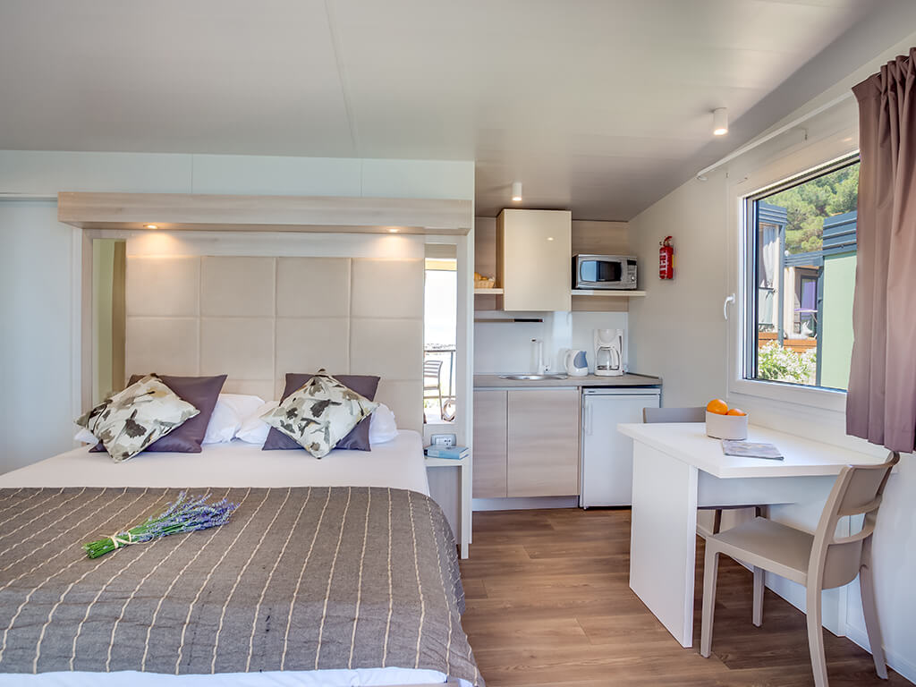 Jezevac Premium Camping Resort interior of romantic mobile homes