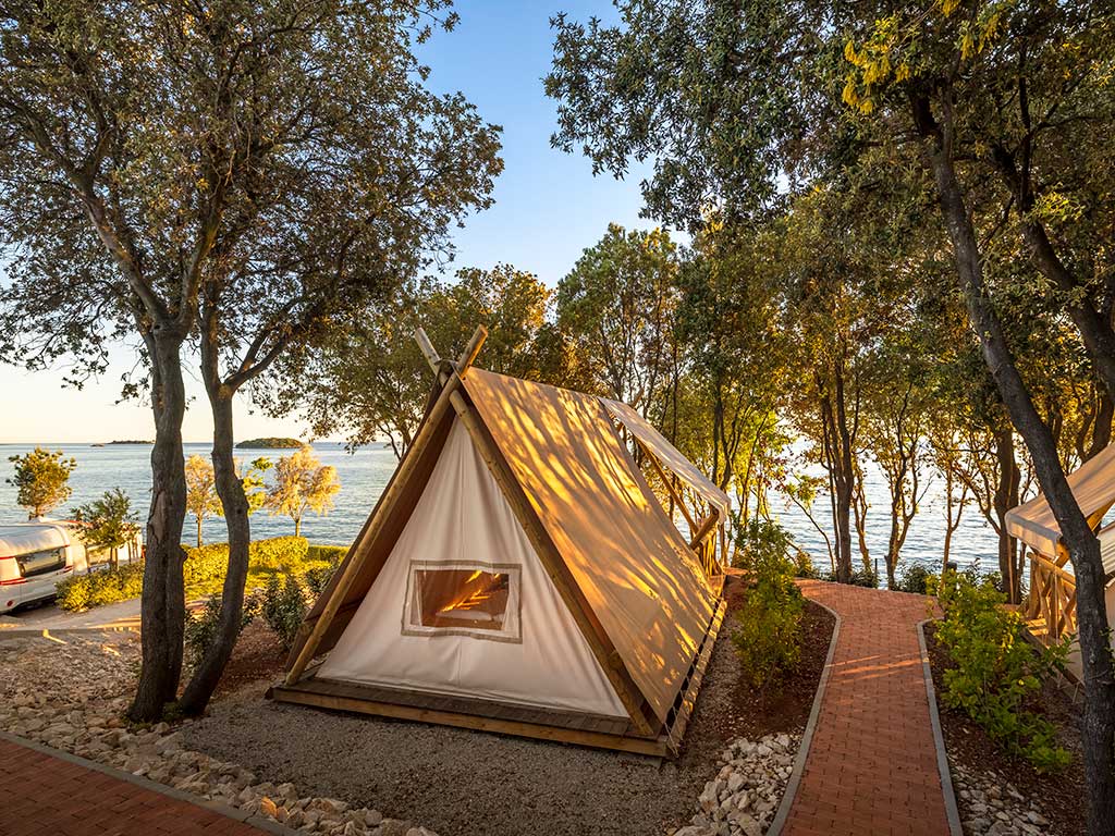 Istra Premium Camping Resort Sunset Bell tent with seaview